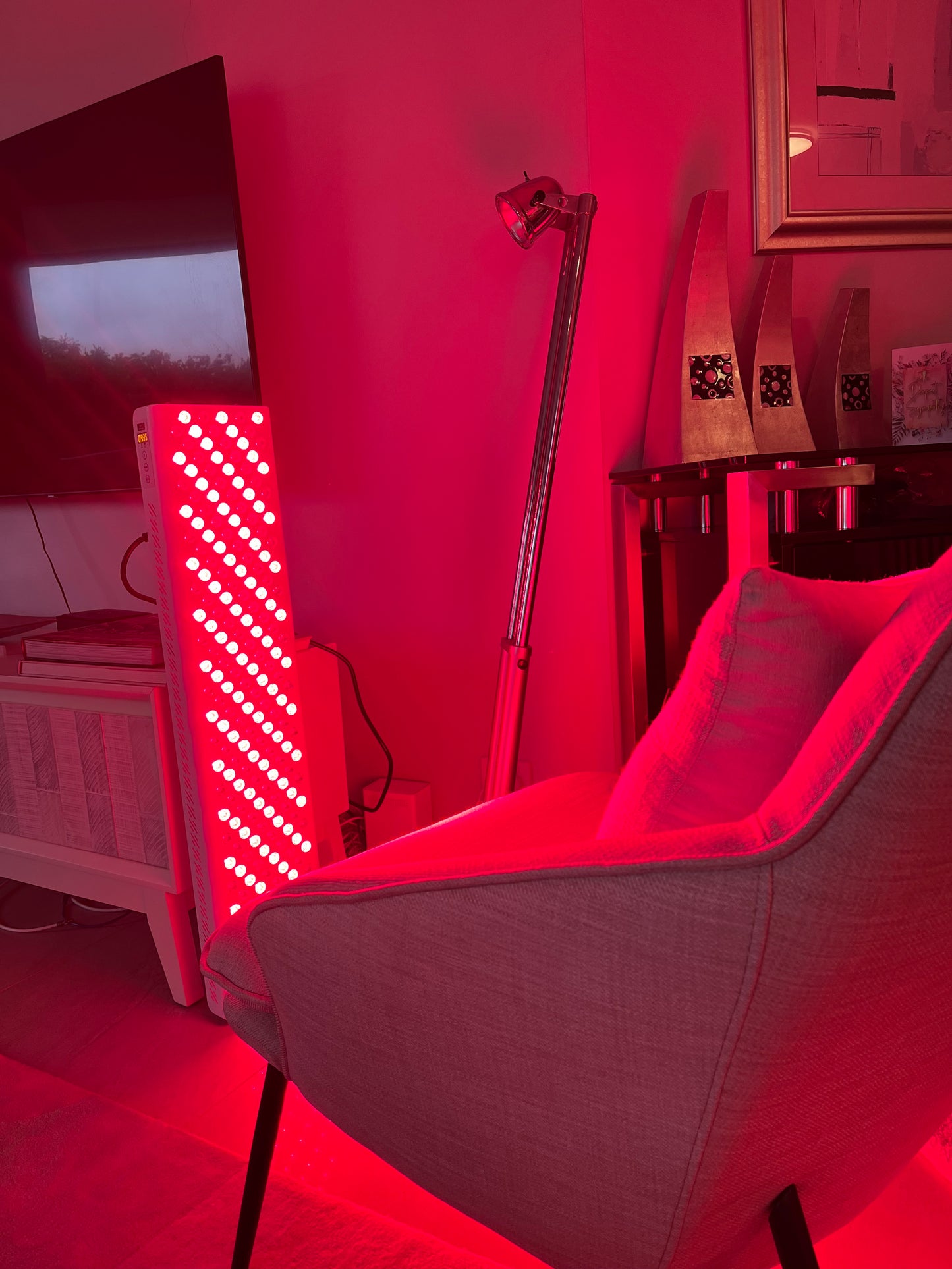 Red Light Therapy Panel Large In use