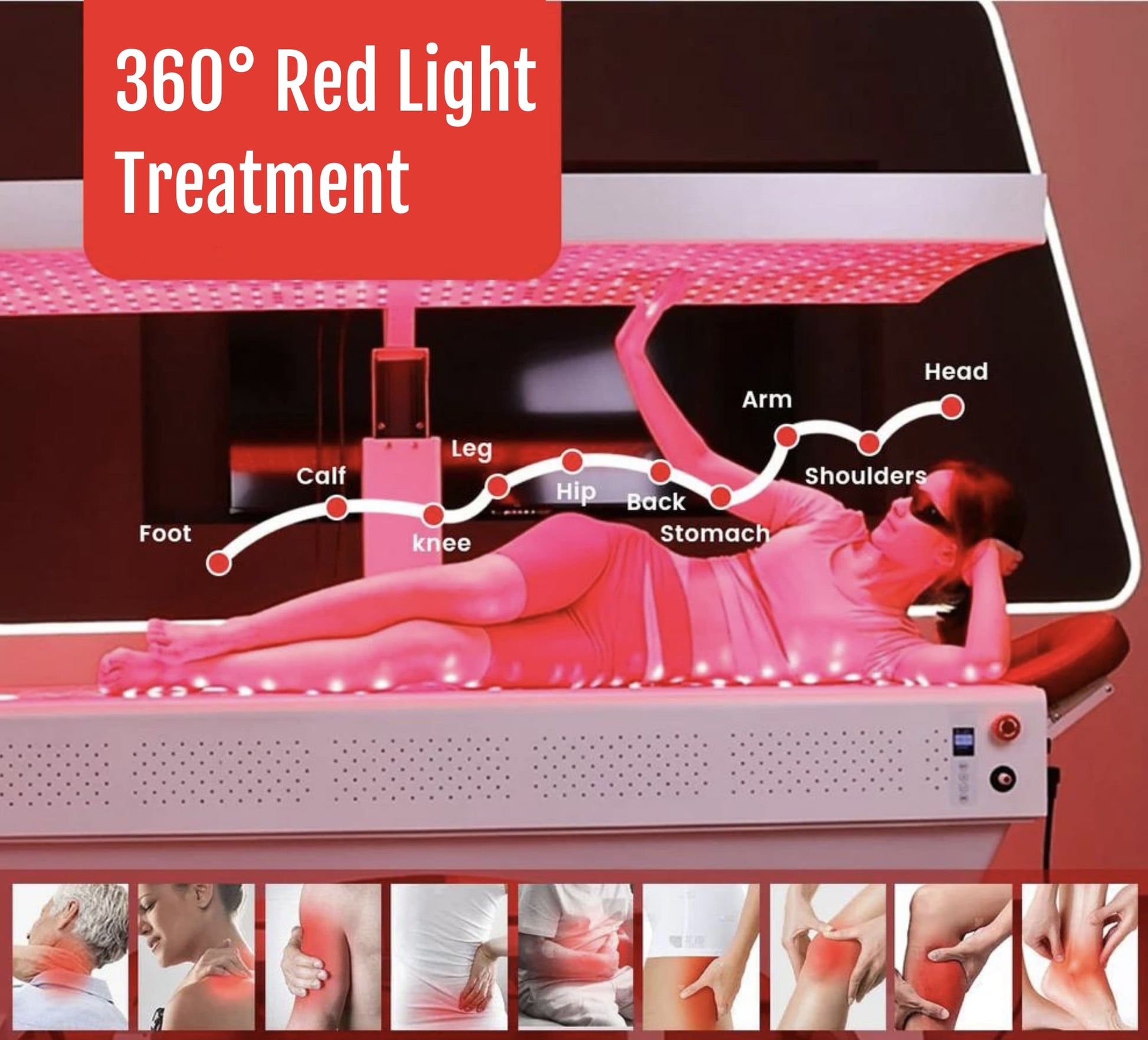 Full Body Red Light Therapy Treatment Bed