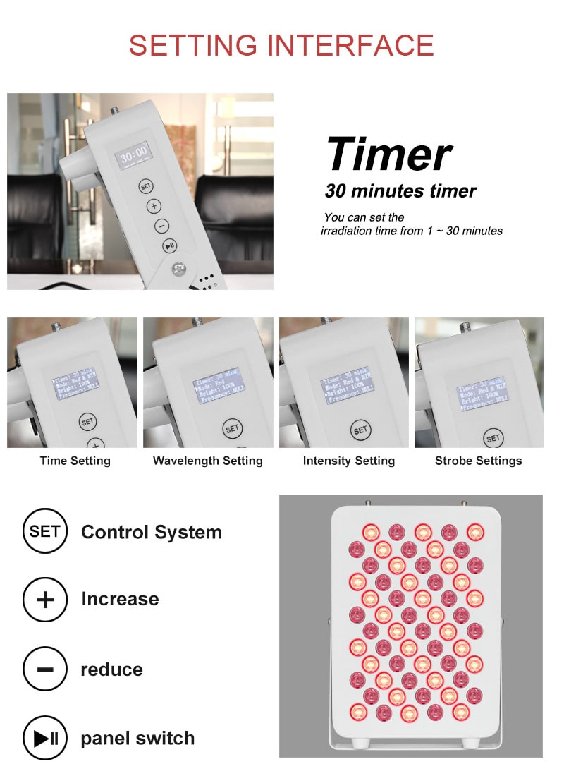 Red Light Therapy Small Panel Timer Instructions