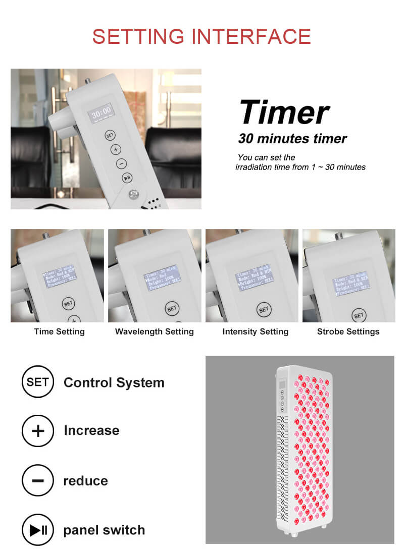 Medium Red Light Therapy Panel Settings