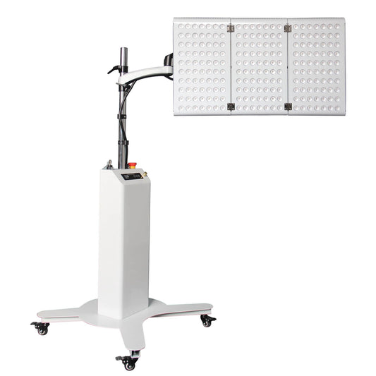 Red Light Therapy Panel on Arm on Stand