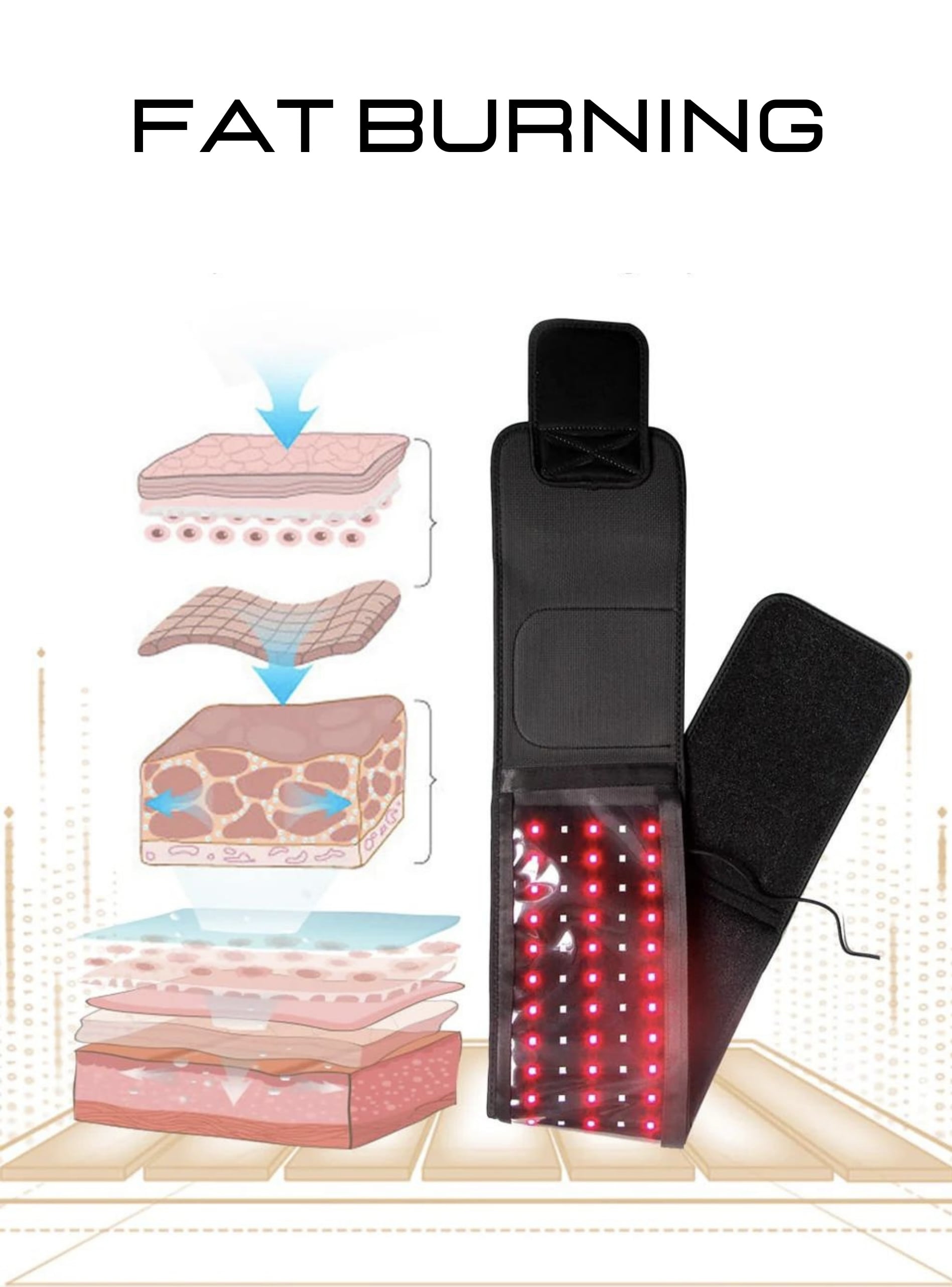 Red light therapy belt used for fat burning