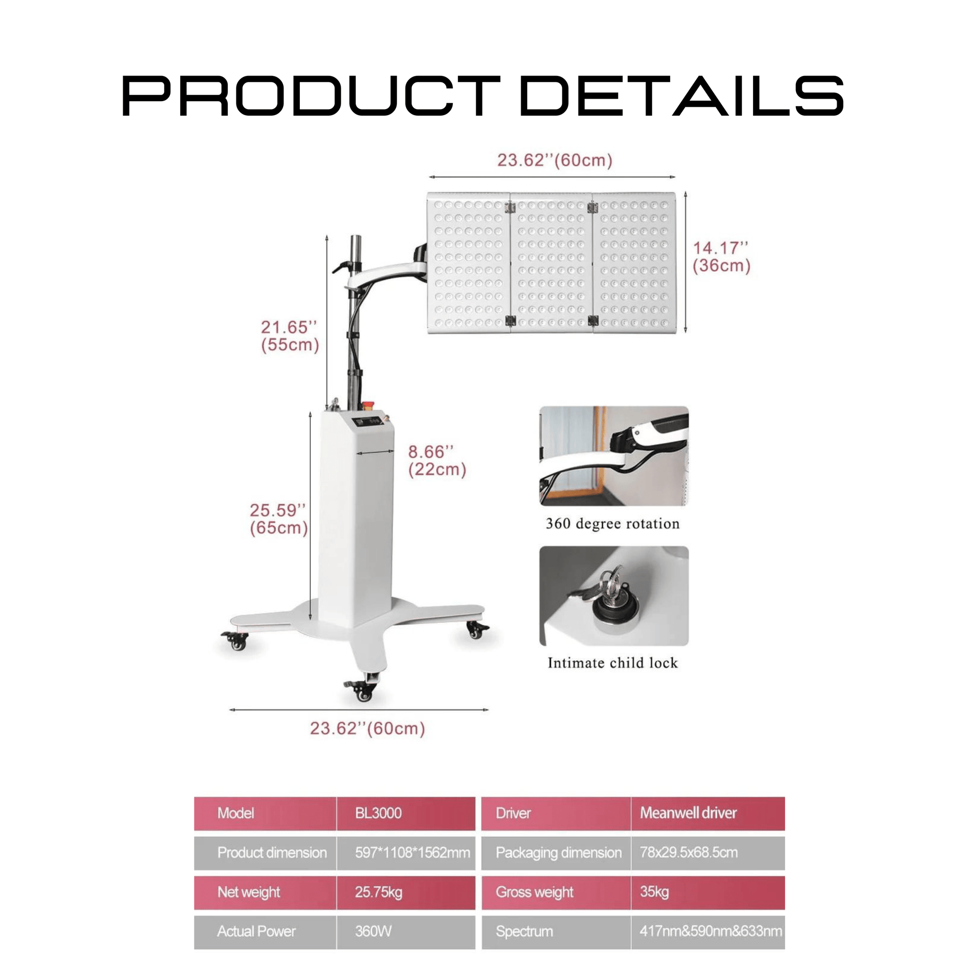 Red Light Therapy Panel on Arm