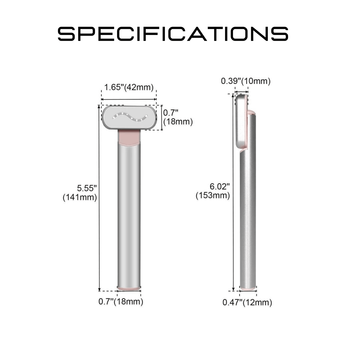 Red light therapy massager specs