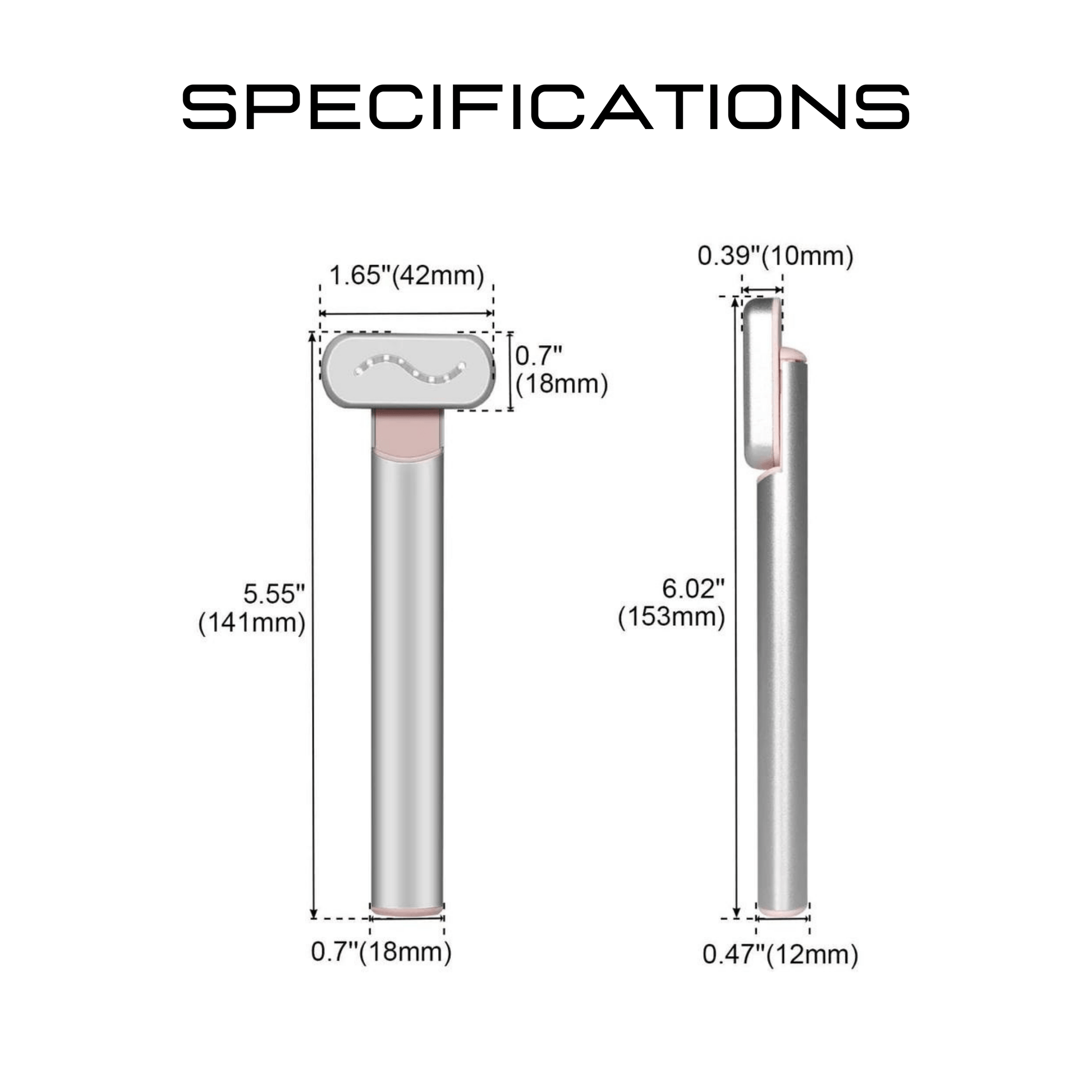 Red light therapy massager specs