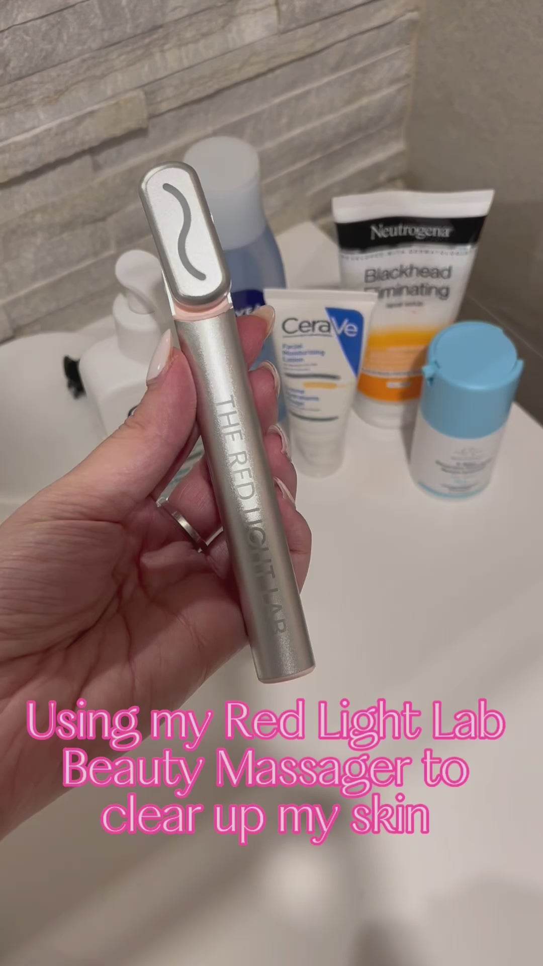 Red light Beauty massager Video in use