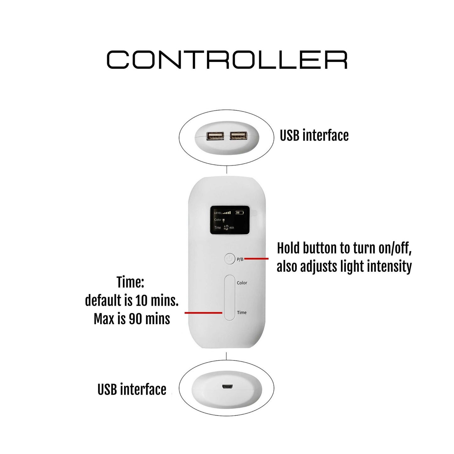 Red Light 7-Colour LED Mask - led mask controller