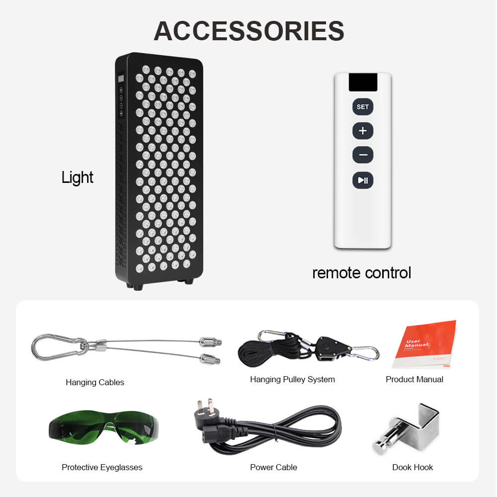 Black LED Therapy Panel accessories