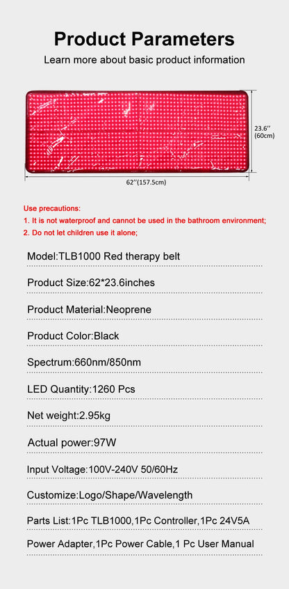 Red Light Therapy Pad information