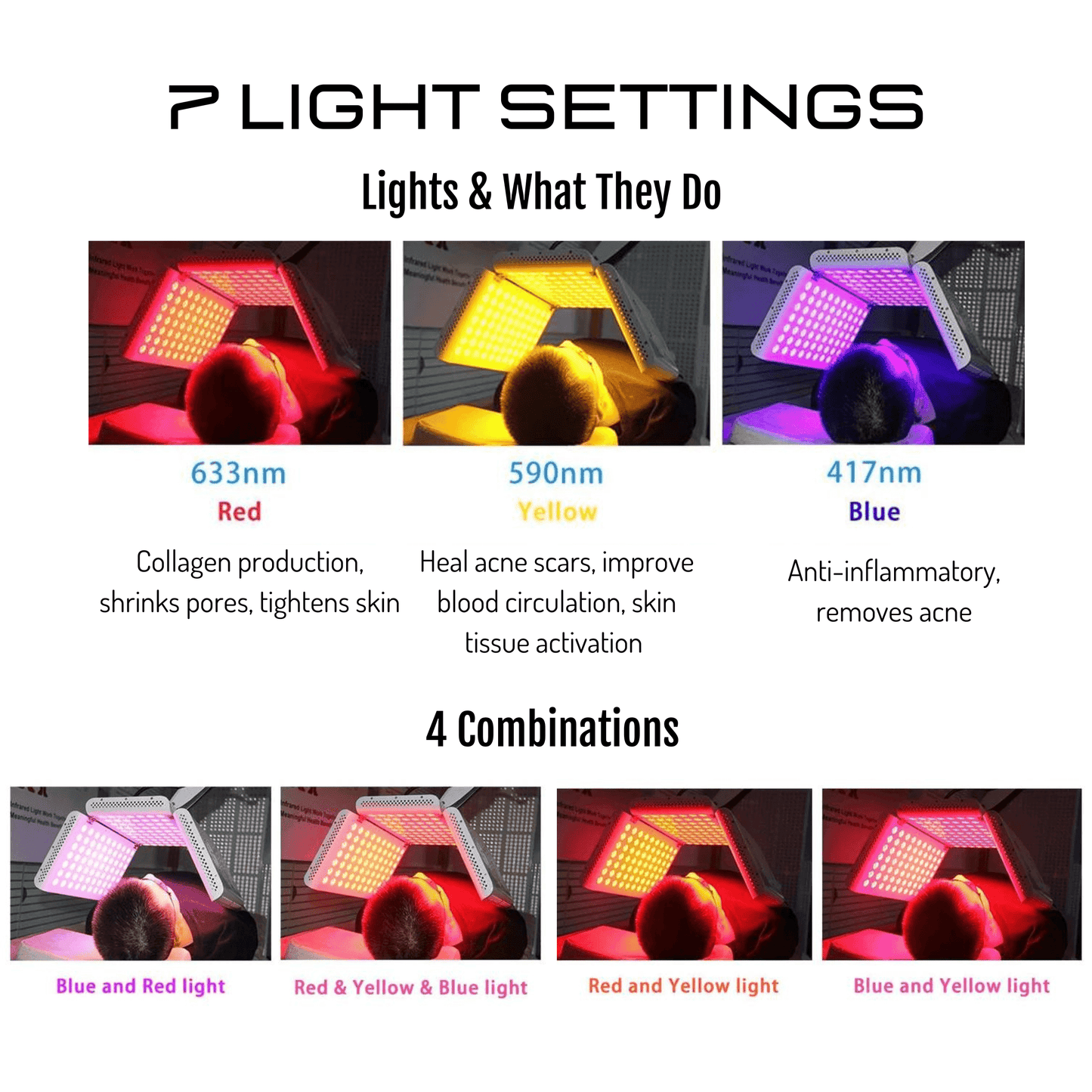 Red Light Therapy Panel color configurations