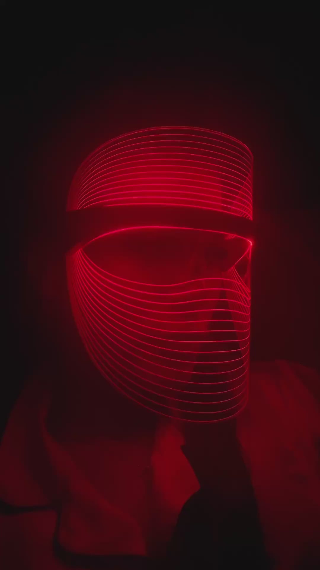 LED Mask Close up red light 
