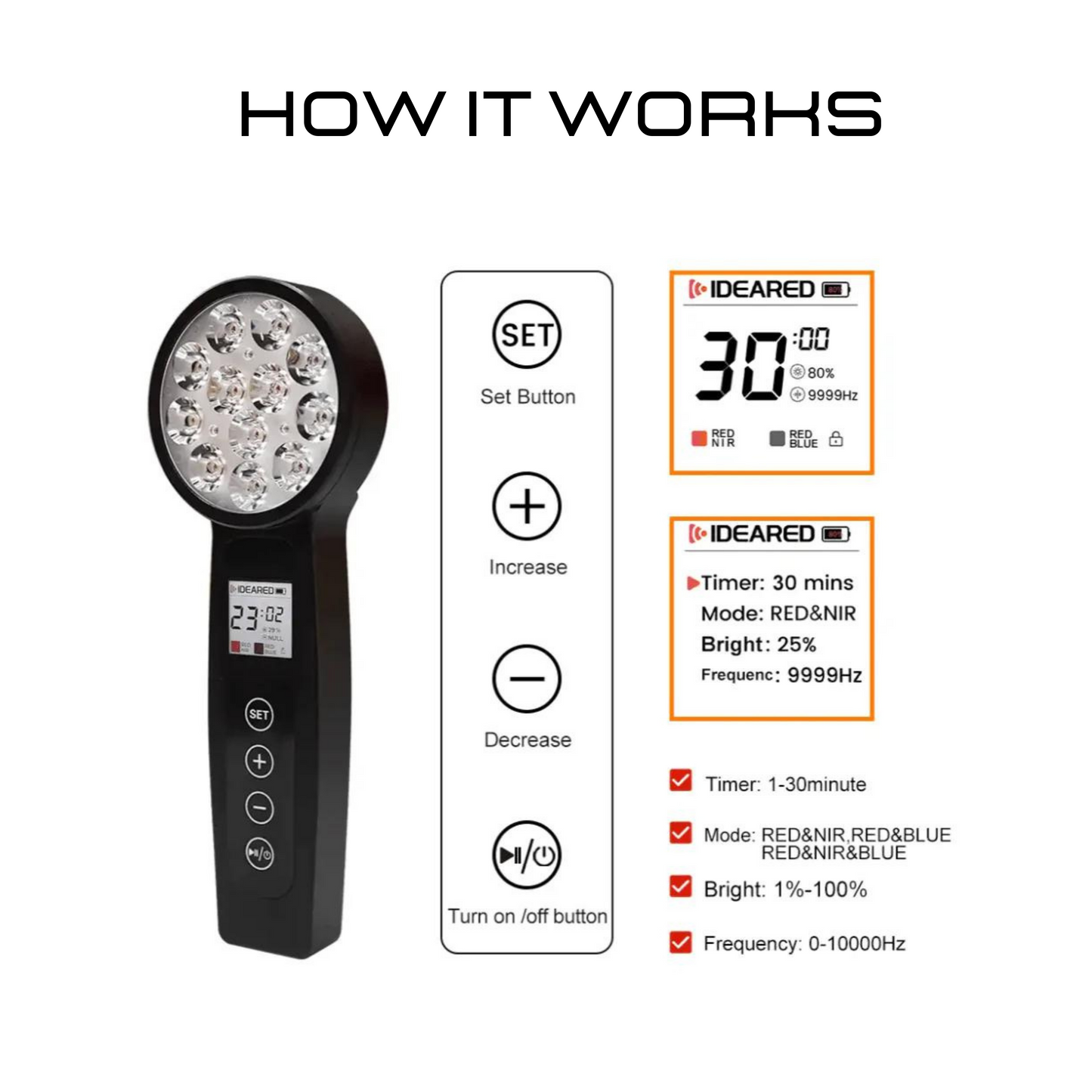 Red Light Handheld Therapy Wand